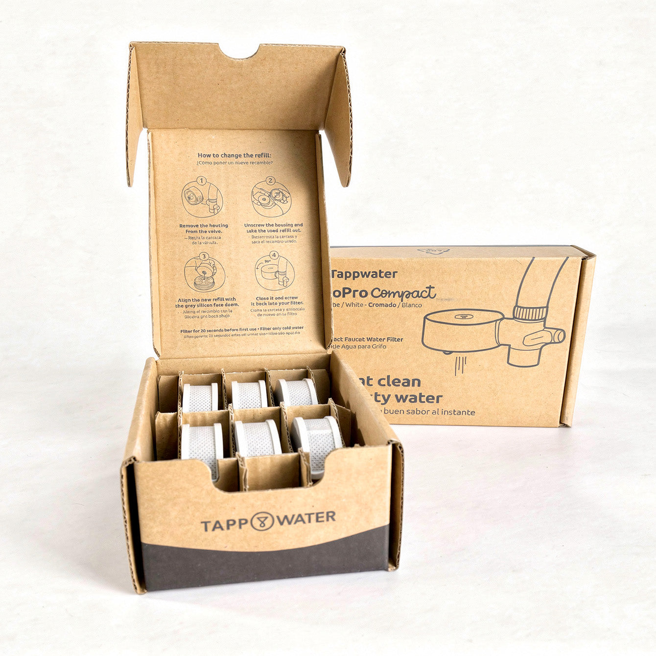 EcoPro Compact krom årspaket vattenfilter till kran
