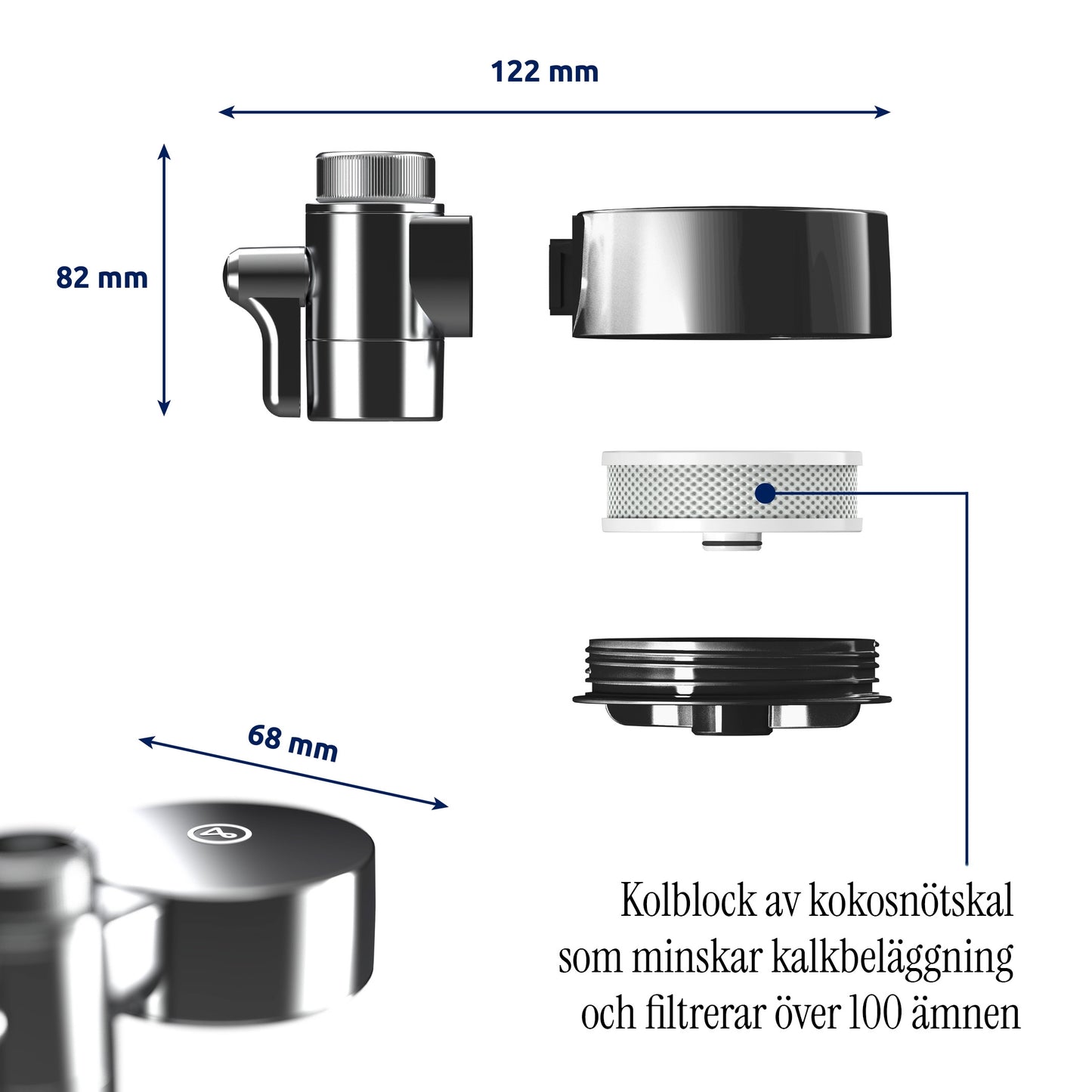 EcoPro Compact krom årspaket vattenfilter till kran
