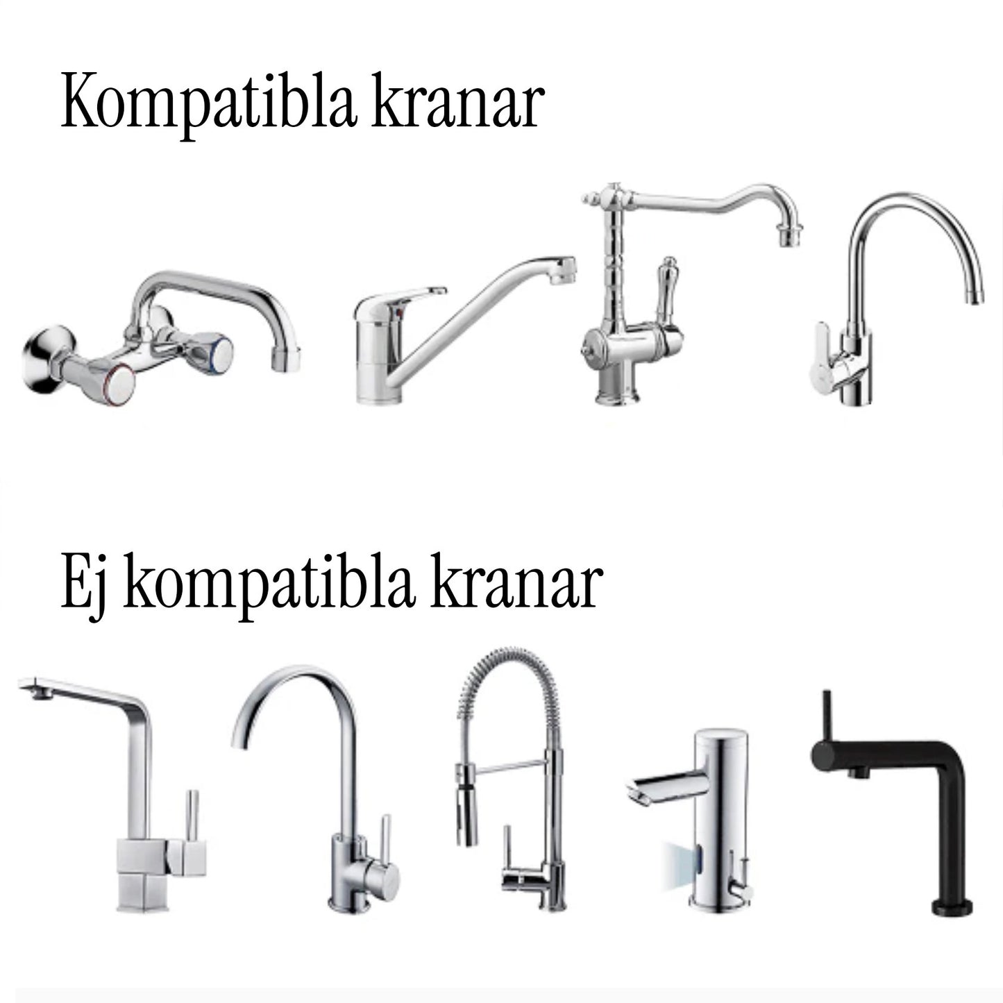 EcoPro Compact krom årspaket vattenfilter till kran